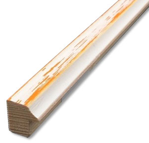 Personnalisez votre encadrement sur mesure avec la baguette : Cadre orange décapé.