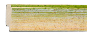 Personnalisez votre encadrement sur mesure avec la baguette : Baguette céruse verte.