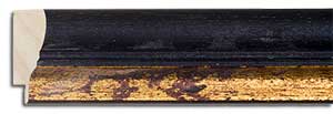 Personnalisez votre encadrement sur mesure avec la baguette : Cadre noir antique.